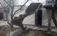 Строительство наружной монолитной криволинейной лестницы