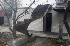 Строительство наружной монолитной криволинейной лестницы